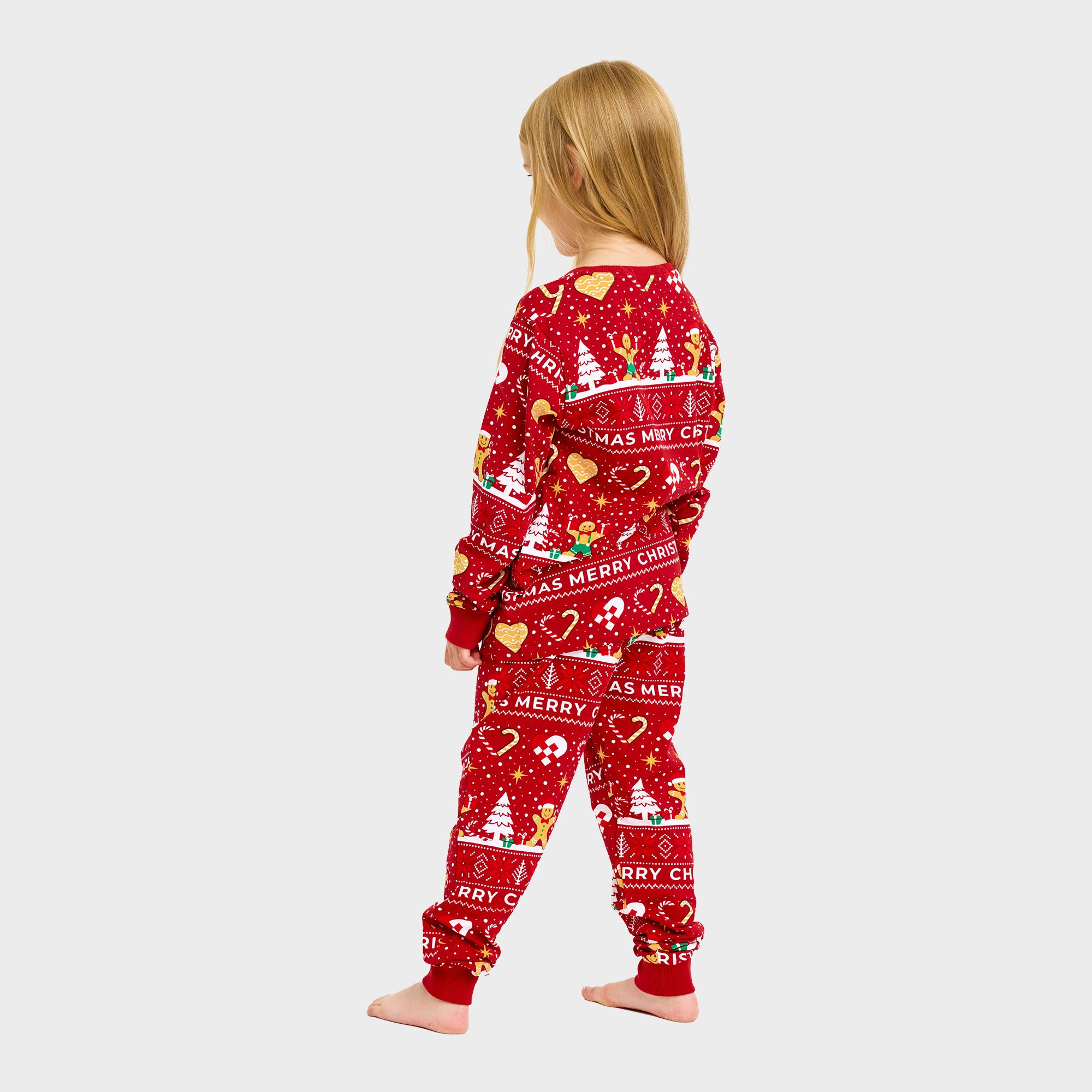 Christmas Cookie julepyjamas rød - Barn.